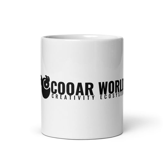 White glossy mug